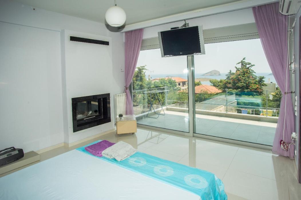 Seaview Pool Villa Near Beach And Athens Airport Pórto Ráfti Eksteriør billede