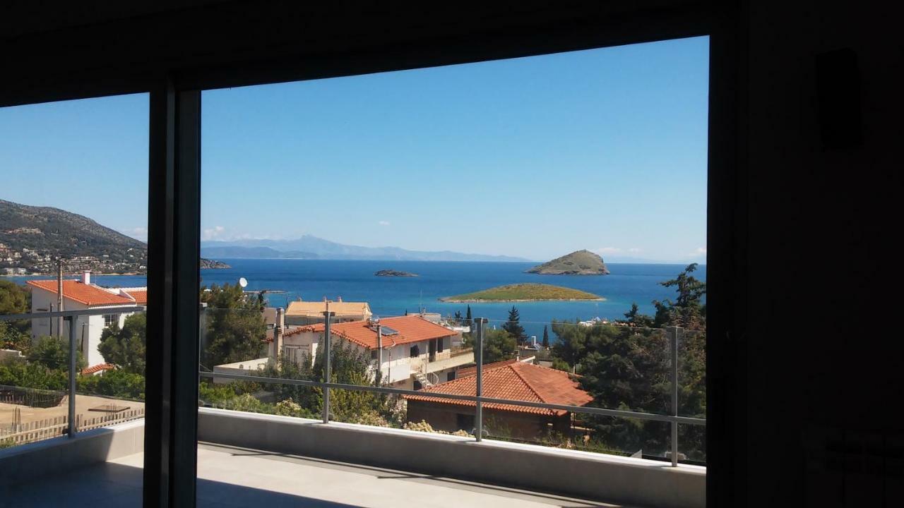 Seaview Pool Villa Near Beach And Athens Airport Pórto Ráfti Eksteriør billede
